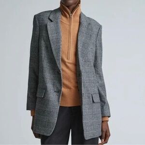 NWOT Everlane The Oversized Blazer in Wool Glen Plaid Women's Size 6